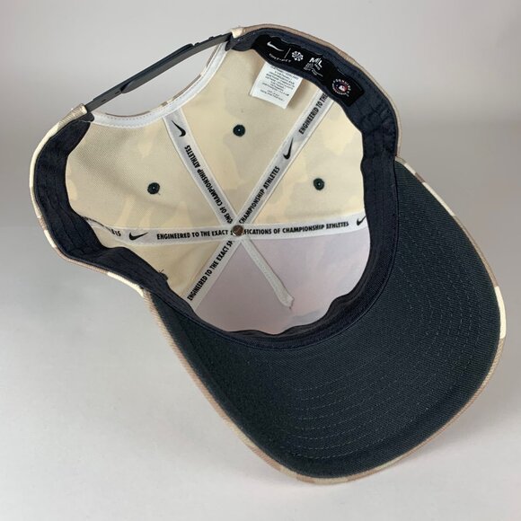 Los Angeles Angels MLB Brown Beige Camo Nike Snapback Hat Mens M/L - Picture 4 of 5